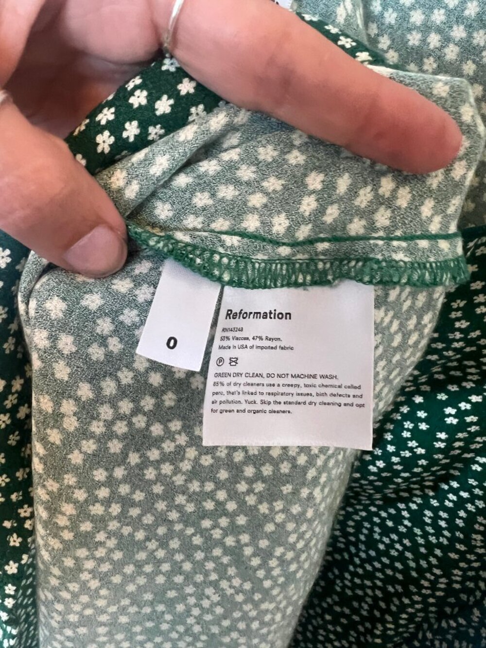 Reformation Green Midi Skirt - Picture 6 of 6